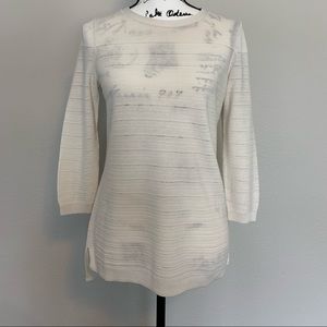 Talbots cream knit tunic